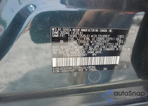 2012 Toyota Rav4 из США, поврежденный, VIN 2T3BF4DV8CW253961